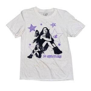 Olivia Rodrigo So American GUTS Tour Graphic T-Shirt White Mens Small S